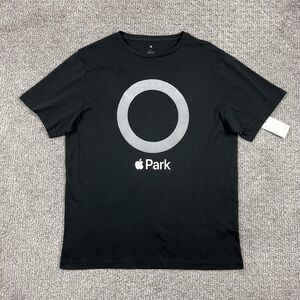 Apple Park Rings Shirt Womens Large Black Apple Logo Graphic Tee HRR52LL/A